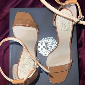 Vince Camuto Tan Patent Heels